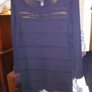 International concepts long sleeve black shirt